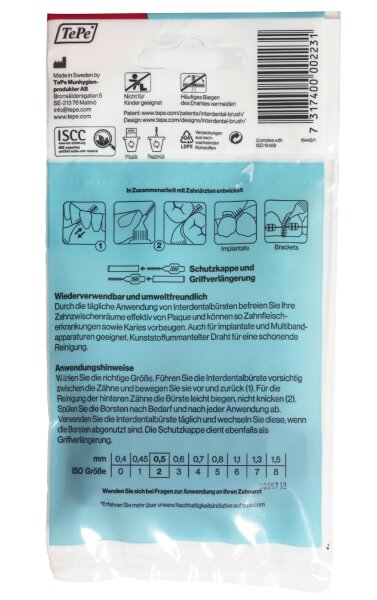 TePe Interdentalbürsten Rot 0,5 mm 8 Stück