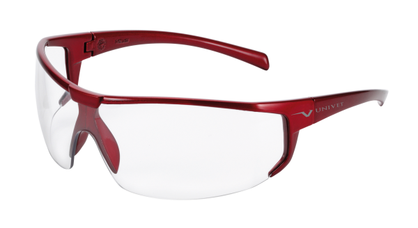 Schutzbrille Clear Plus (Antibeschlag- und Antikratzglas UV400 rot)