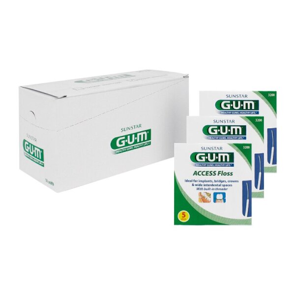 GUM Zahnseide Access Floss 3200 Ortho, 5 Stück