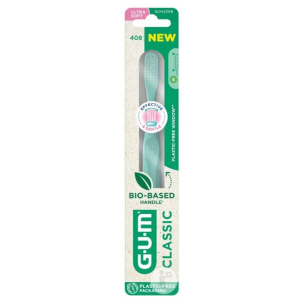 GUM Classic Zahnbürste 408, kompakt, ultrasoft