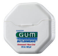 GUM Zahnseide Butlerweave Webseide, gewachst, 55 m