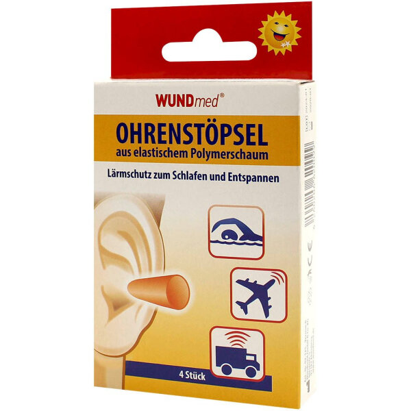 Ohrenstpsel 4 St.  weicher Polymerschaum & Lrmschutz