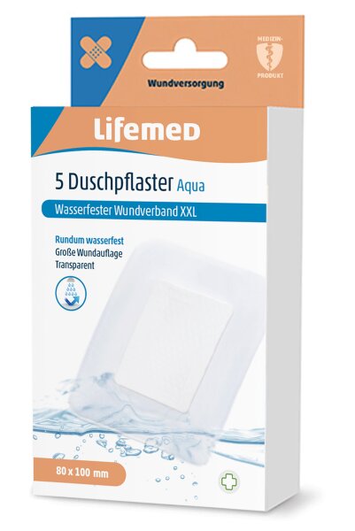 Duschpflaster XXL transparent 5 Stück