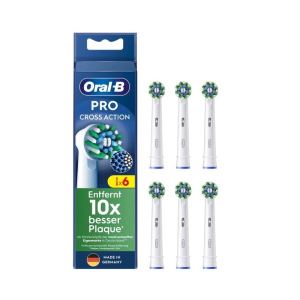 Oral-B Pro Aufsteckbürsten Cross Action 6er Weiß