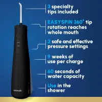 Waterpik Waterflosser Cordless Plus Munddusche WF-26 Schwarz