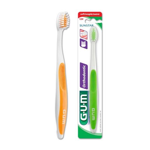 GUM KFO Zahnbürste, weich, V-Schnitt